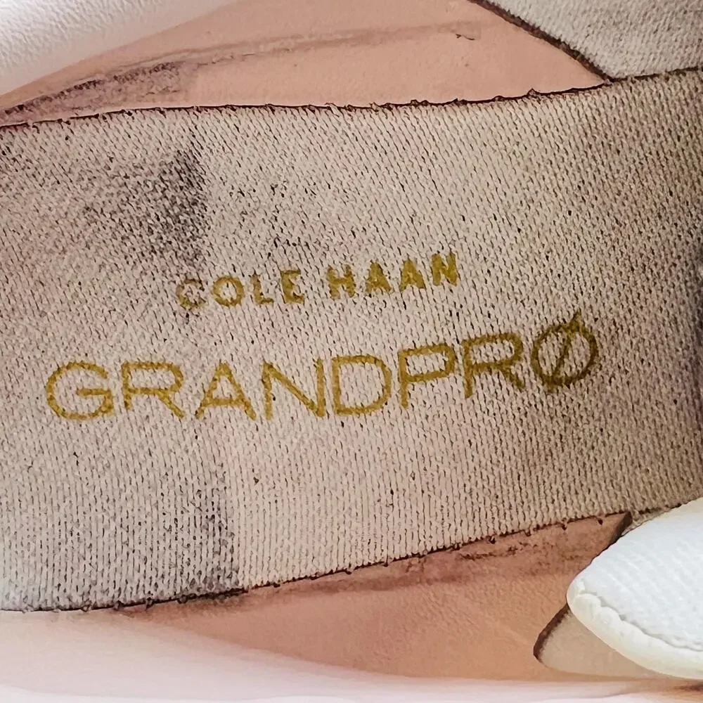 Cole Haan Shoes Womens 10 Beige Leather GrandPro Snake Print Sneakers Comfort